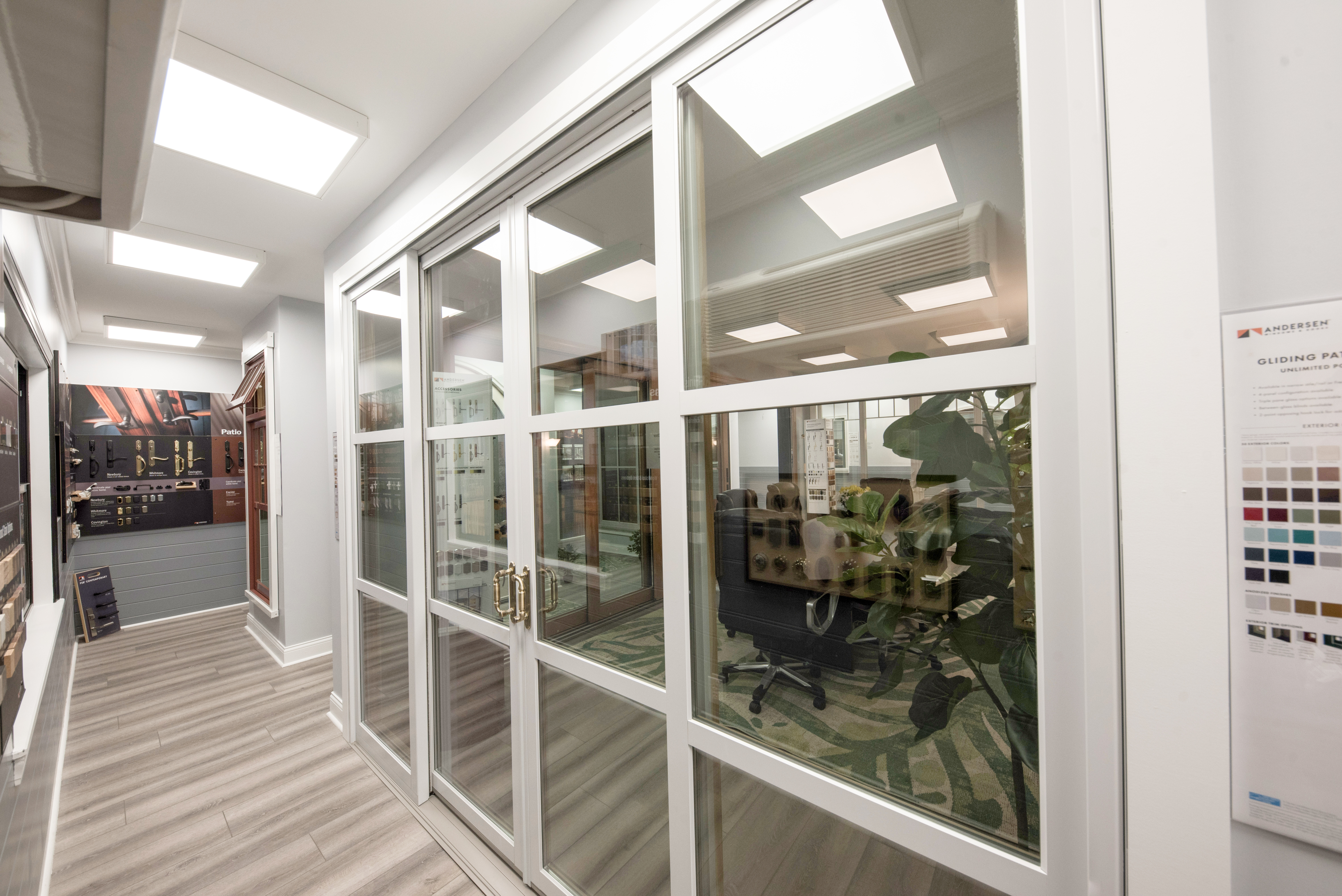 Sliding glass door in Louisville Showroom