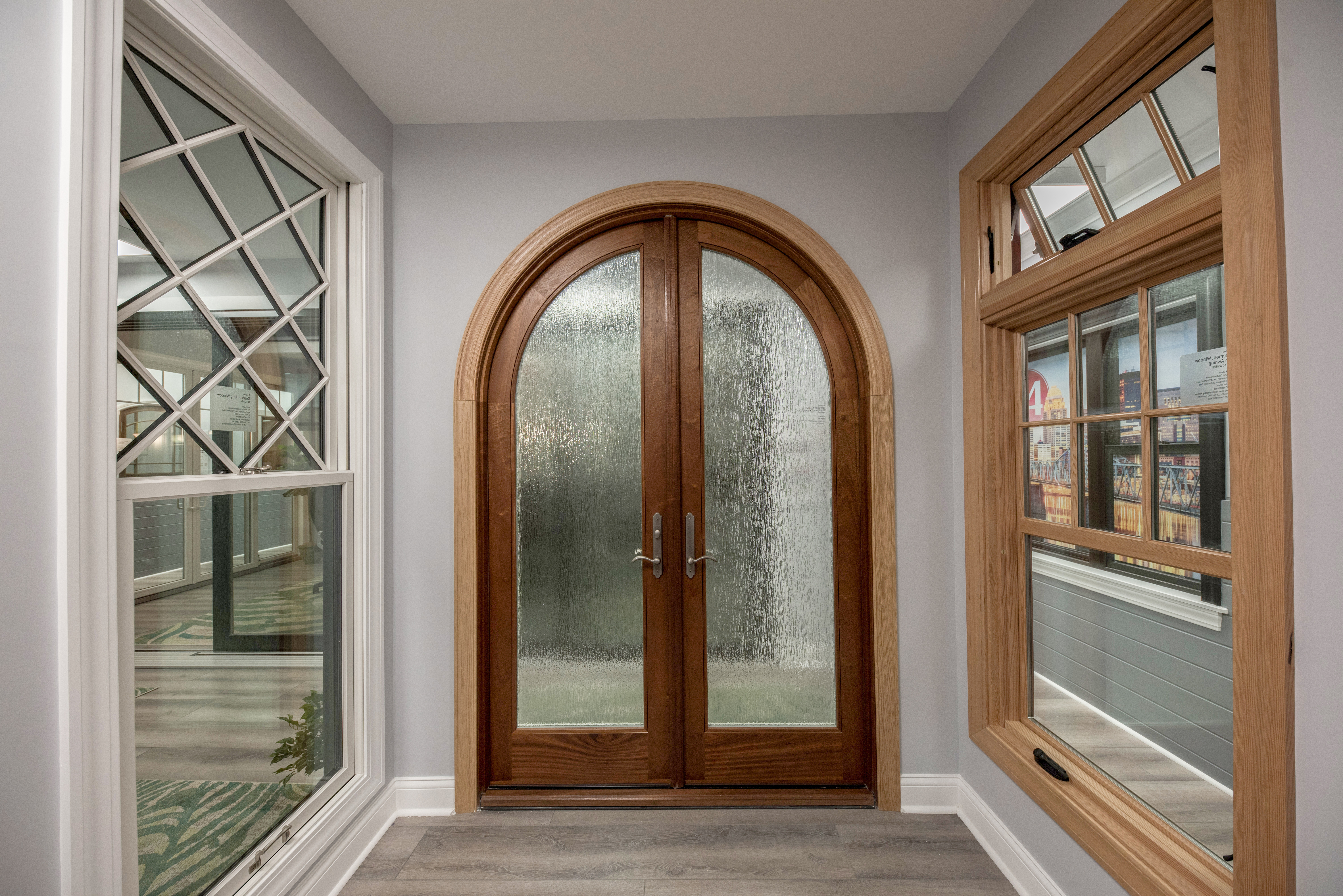 Arched door on display at Louisville Showroom