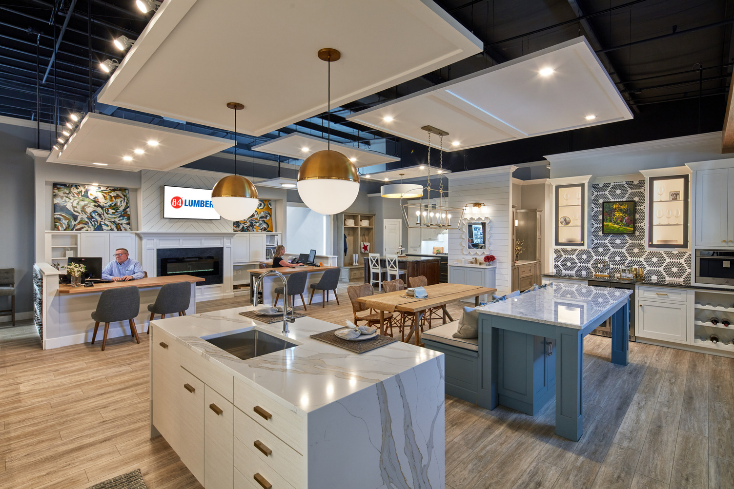 View of the kitchen and bath design studio