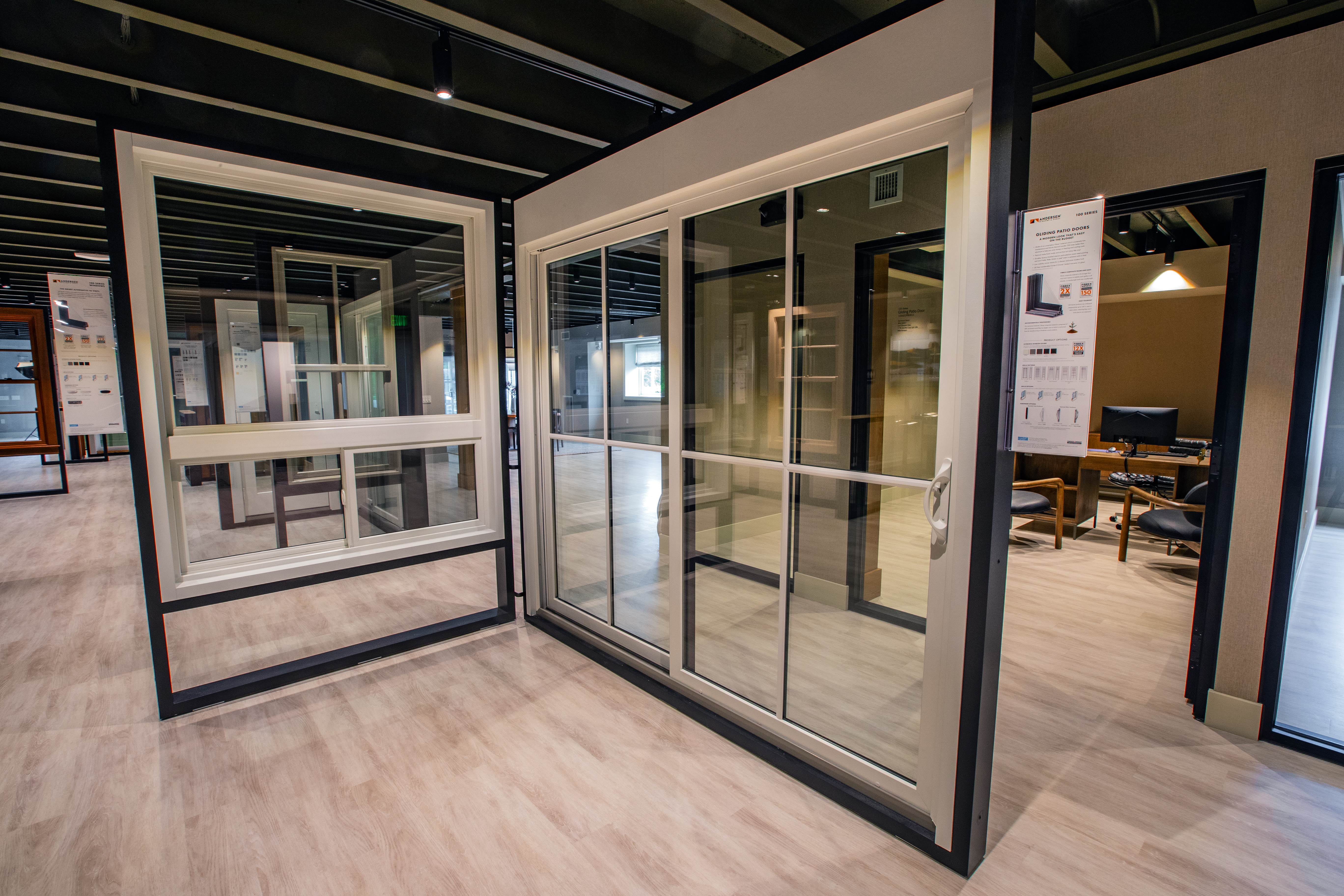 Big sliding doors on display