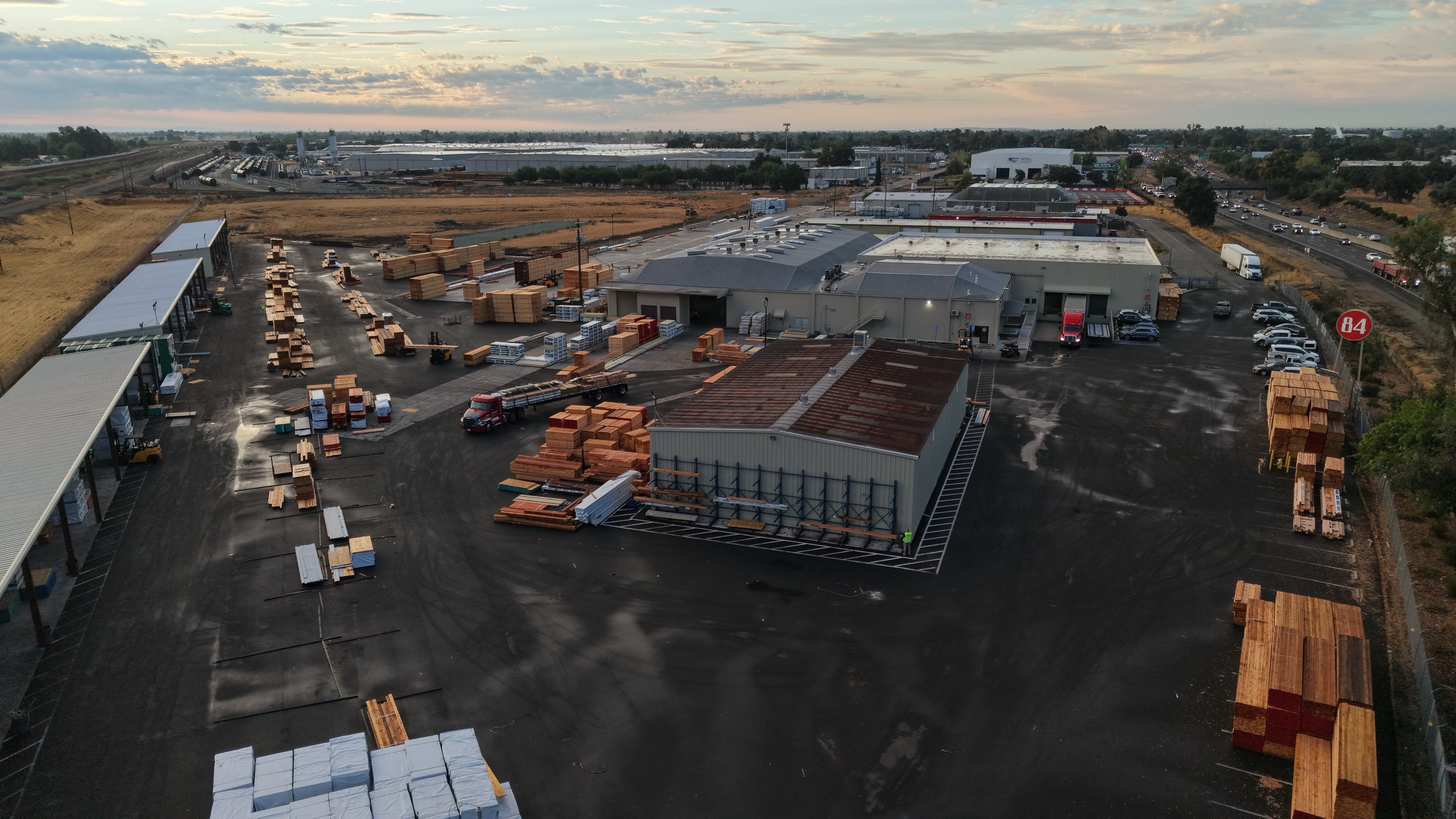 84 Lumber Aerial photo of the yard