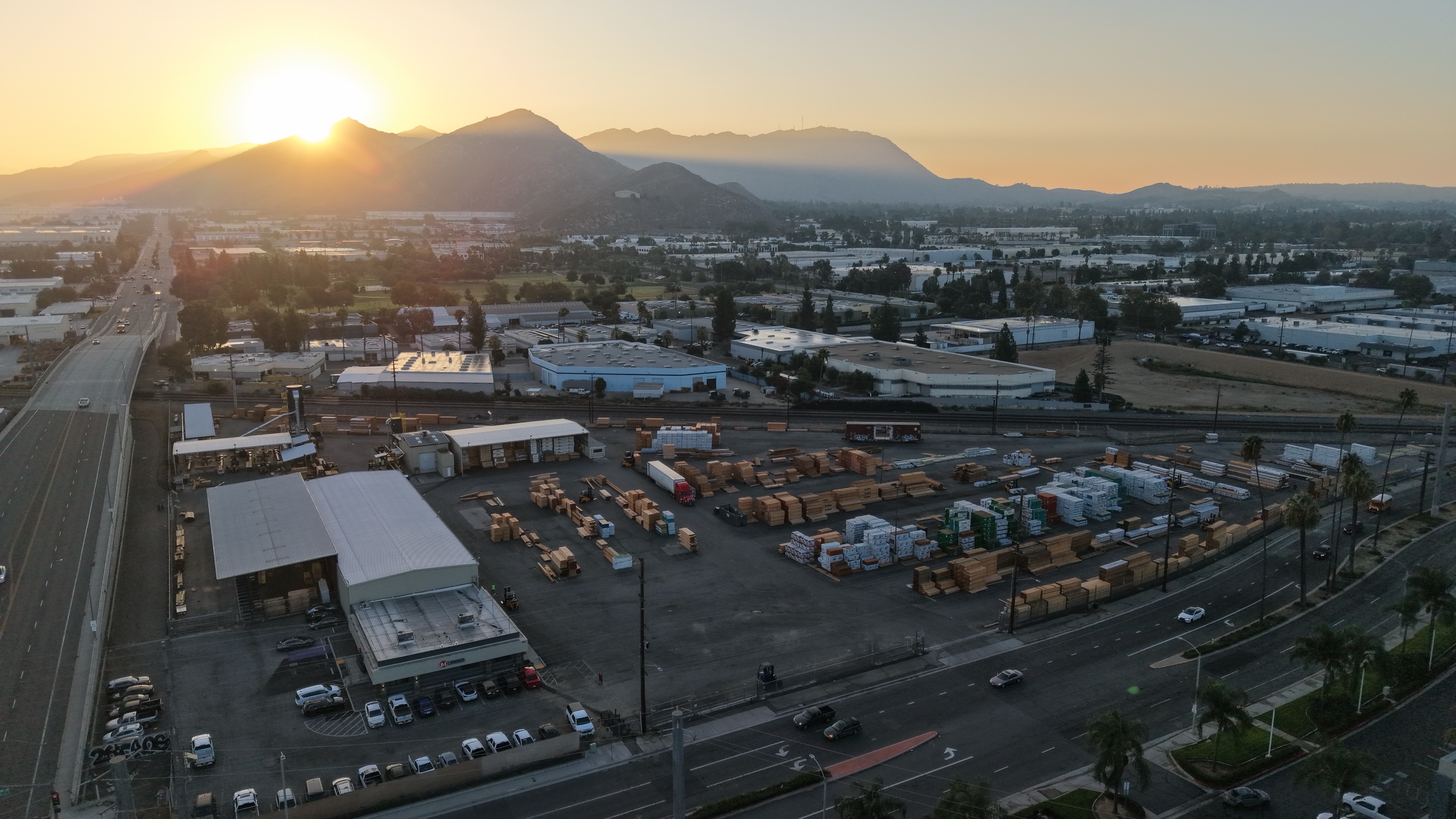 84 Lumber Riverside Aerial Yard View